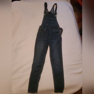 Levi's blue denim overalls with side zipper